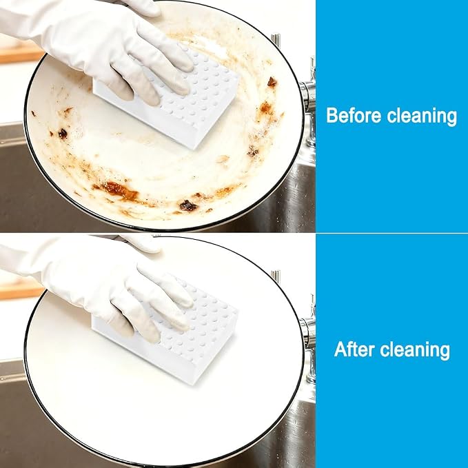 10 Pack Magic Sponge Eraser 2X Thick and Long Lasting Melamine Cleaning Sponges - Image 5