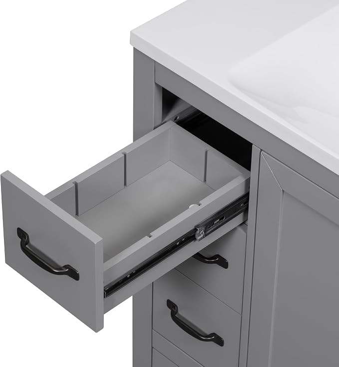 Favfurish 36" Bathroom Vanity Without Top Sink, 6-Drawer Freestanding Cabinet - Image 14