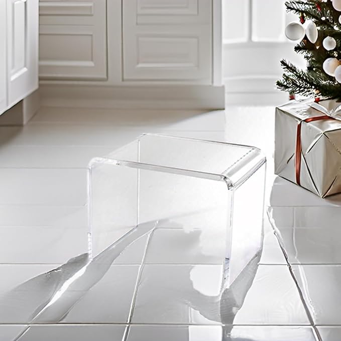 Acrylic 13" W Small Kids' Step Toilet Stool, Seating and Placing Items by GETCK