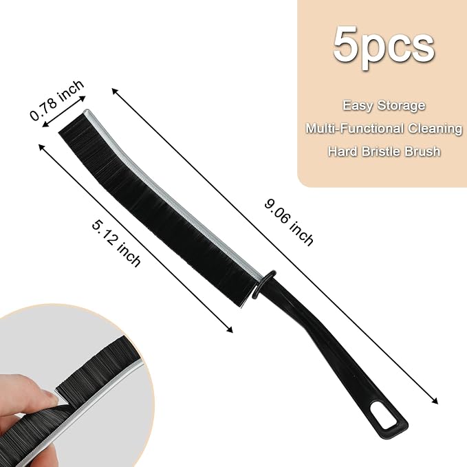 5PCS Crevice Cleaning Brush, Gap Cleaning Brush, Slim Flat Curved Brush - Image 2