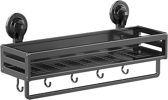 Shower Caddy Suction Cup, 15.7 inch Suction Shower Shelf by CIBOTIES