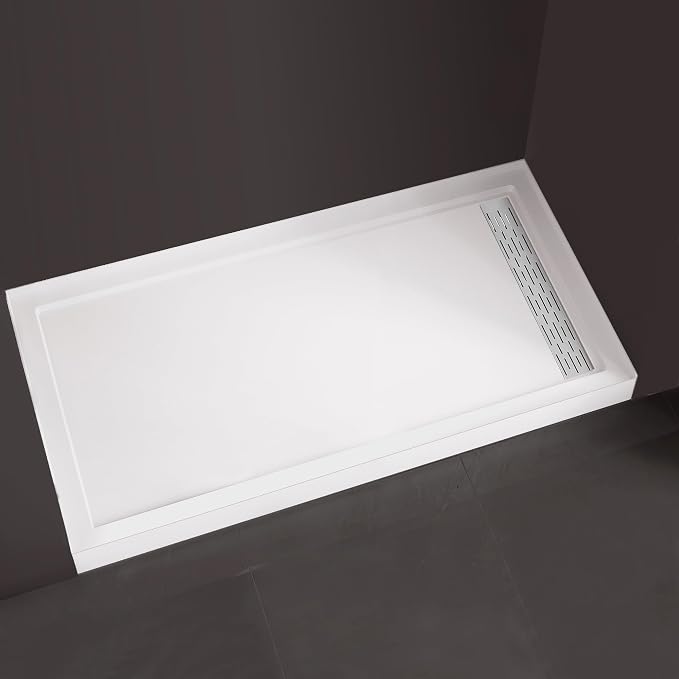 MORVANO Shower Base 60" x 32" Right Drain, Shower Pan Kit by MORVANO