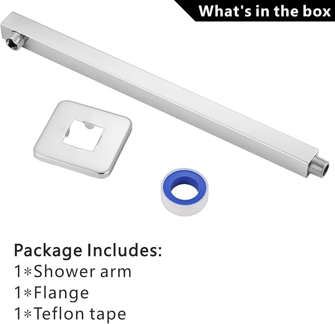 Voolan 16" Square Shower Arm - Image 3
