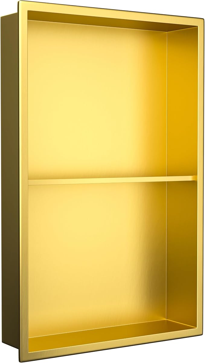 Stainless Steel Shower Niche 14"×24" Gold - Image 6
