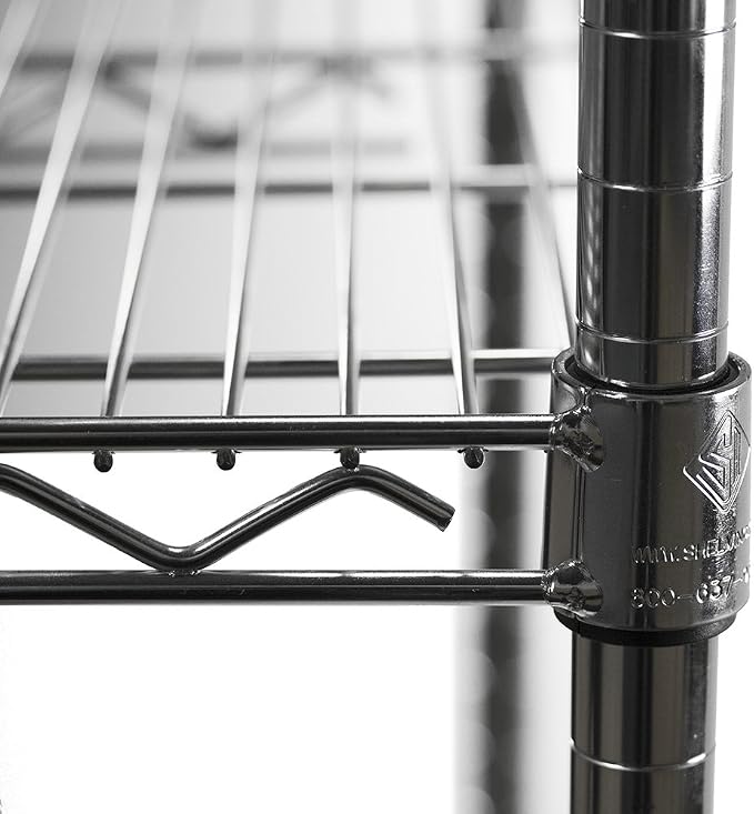 Shelving Inc. 24" d x 30" w x 84" h Chrome Wire Shelving - Image 3