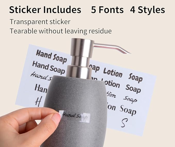 Sandstone Textured Resin Soap Dispenser - Image 6