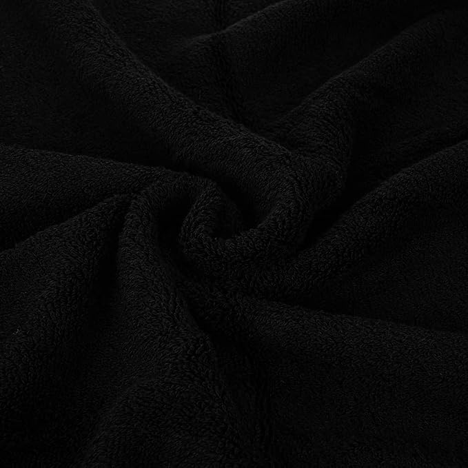 CASA COPENHAGEN Solitaire Mix 6 Pieces Towel Set- White + Black, 600 GSM 2Bath - Image 5