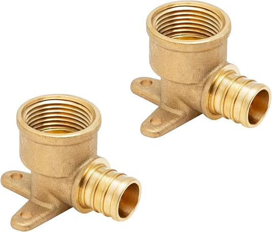 SUNGATOR 2-Pack 3/4" Pex Drop Ear Elbow, No Lead Brass, 3/4 Inch Pex Fittings by SUNGATOR