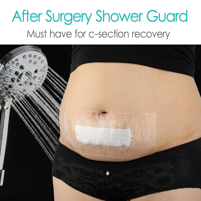 50 Pcs Waterproof Shower Protector Bandage | 6x10 Inch Large Wounds Showering - Image 5