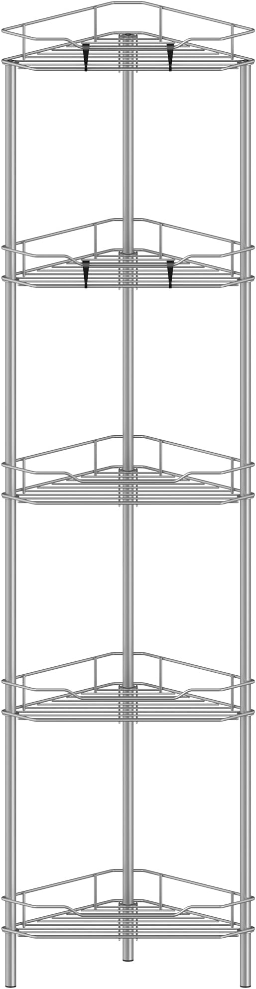 5 Tier Floor Standing Corner Shower Caddy Organizer Shelf by HuggieGems