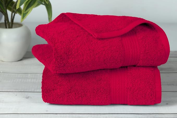Ample Decor Bathroom Hand Towel 18 X 28 Inch 600 GSM 100% Cotton, Premium Soft - Image 2