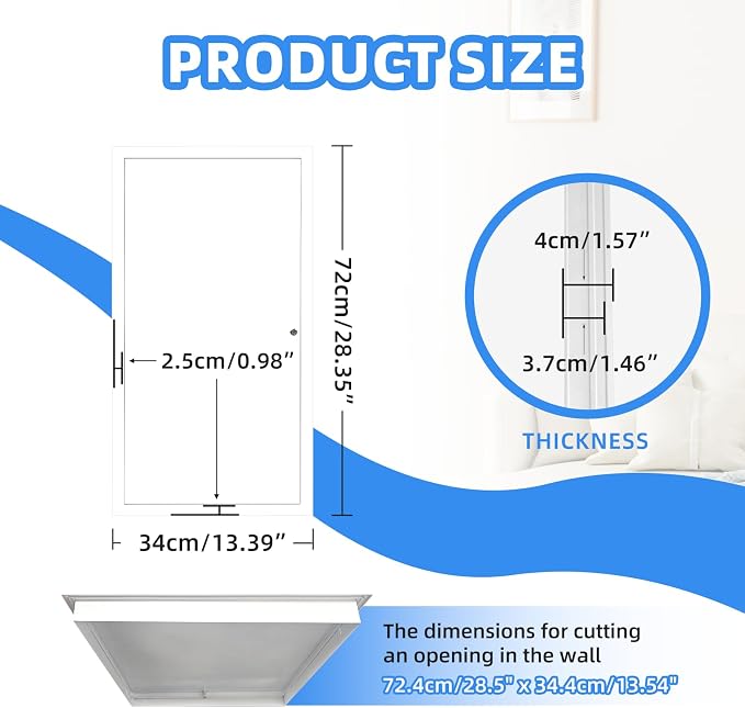 14" x 29" Metal Access Panel, 1MM Thickened Access Panel - Image 2