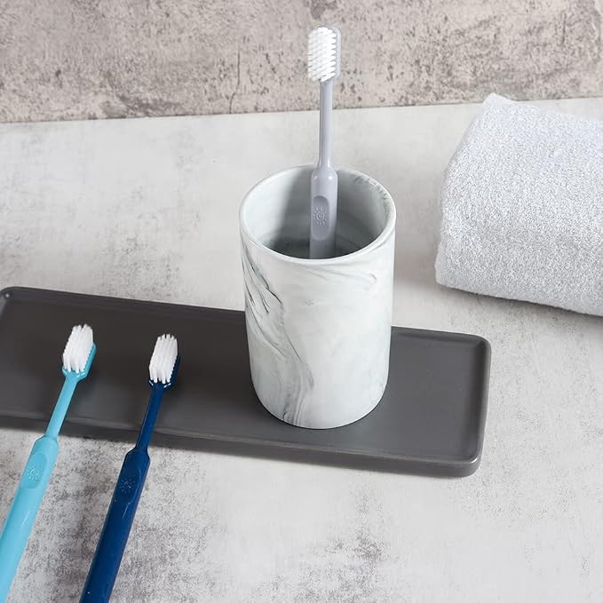 Ceramic Toothbrush Holder, Bathroom Cup, Drinking Mug, Coffee Cups, Marble - Image 5