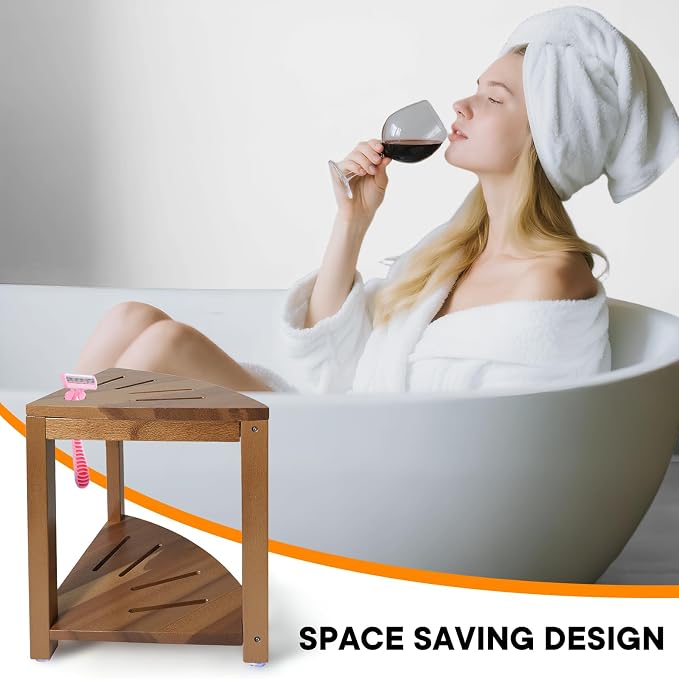 Corner Shower Stool 14.5 in, Shower Foot Rest - Image 3