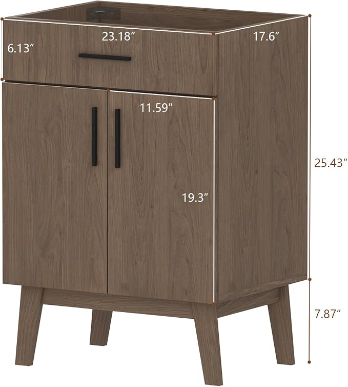 24" Bathroom Vanity Without Sink, Bathroom Vanity no Sink Vanity Combo - Image 3