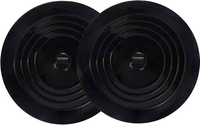 V-TOP Tub Stopper 2 Pack, 6 inches Large Silicone Drain Plug Hair Stopper Flat by V-TOP
