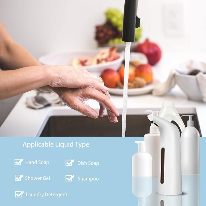 Automatic Soap Dispenser Touchless, TUMAN Pro Battery Operated Electric - Image 5