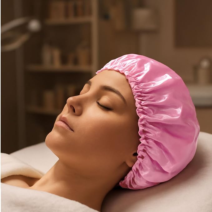 Smilco 4-Pack Reusable Shower Caps - Image 6