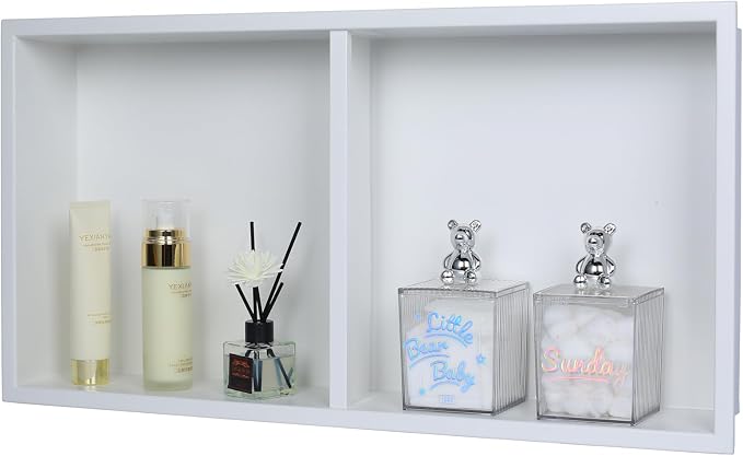Recessed Wall Niche for Shower Room Storage, Double-Layer Shelves, Wall Insert - Image 7