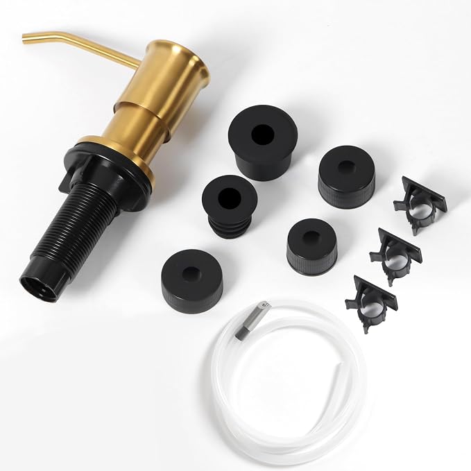 Soap Dispenser for Kitchen Sink, Brushed Gold Built in Soap Dispensers - Image 7