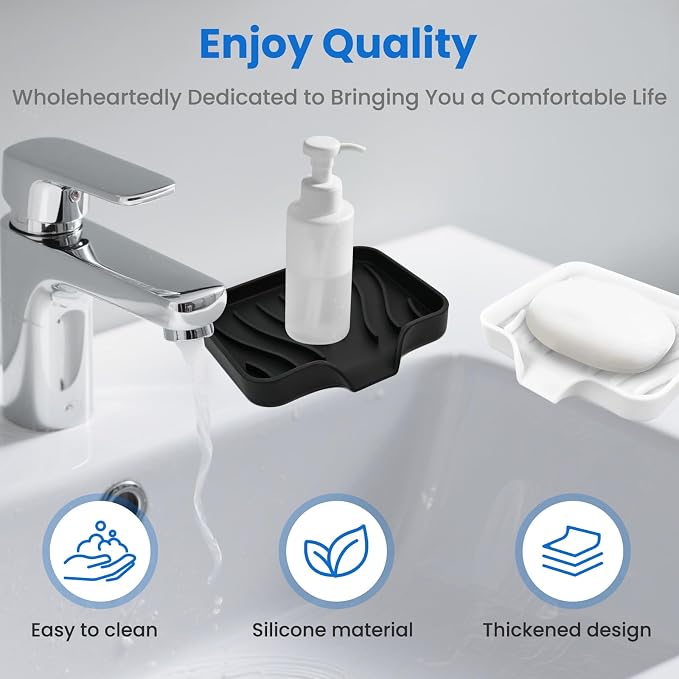 3 Pack Silicone Soap Dish with Drain - Image 6