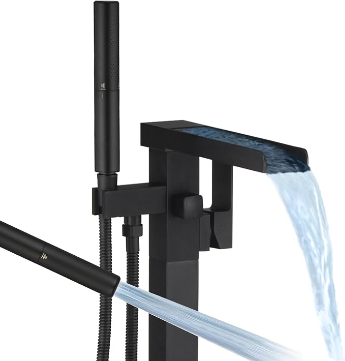 BESy Tub Filler Freestanding Bathtub Faucet Free Standing Tub Faucet Matte by BESy