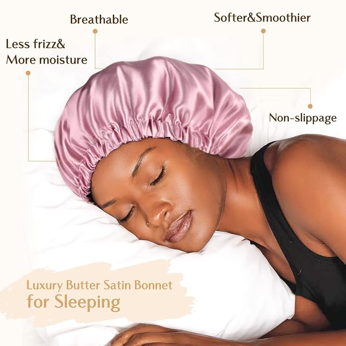 YANIBEST Adjustable Satin Bonnet Double Layer Hair Bonnet - Image 2