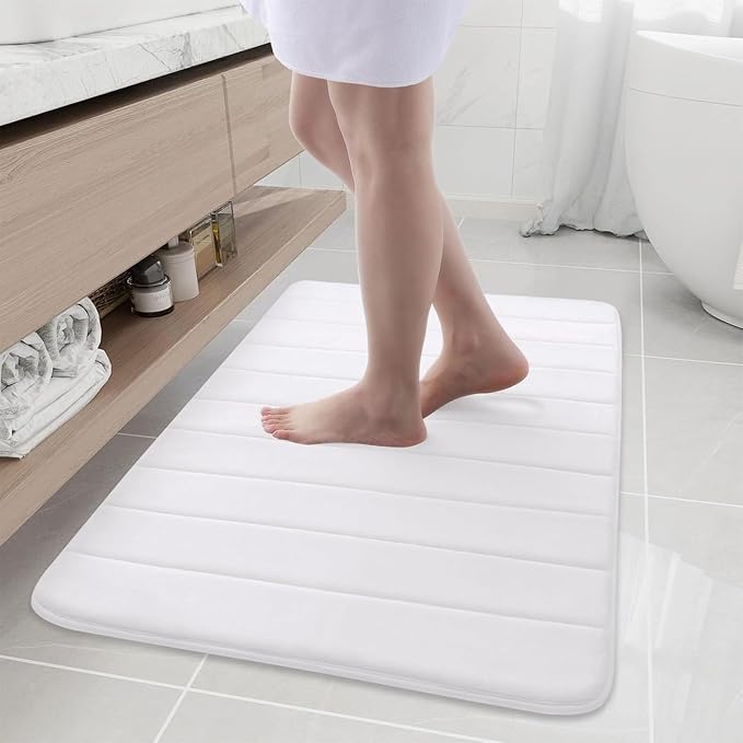 Buganda Memory Foam Bath Mat, Ultra Soft and Non-Slip Bathroom Rugs, Water by Buganda