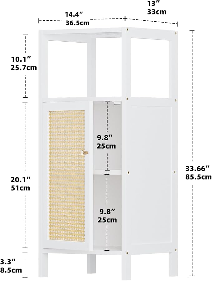 HITNET Bamboo Cabinet, Bathroom Storage Cabinet - Image 3