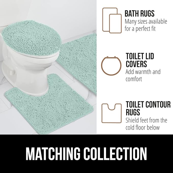 GORILLA GRIP Bath Rug Mat 60x24, Soft Absorbent Chenille, Quick Dry Microfiber - Image 8
