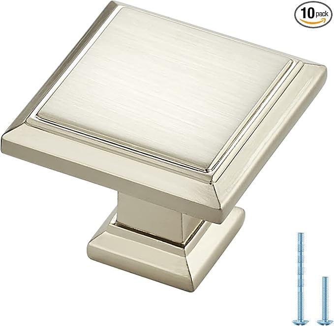 Ravinte Hardware 10 Pack Kitchen Cabinet Pulls Square Drawer Single Hole by RavinteHardware