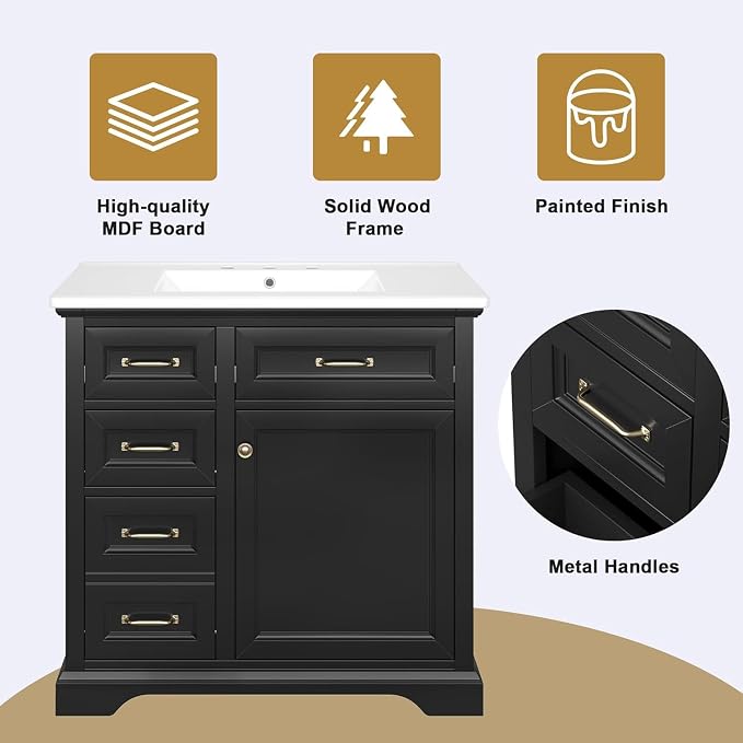 Linique 36" Bathroom Vanity - Image 6