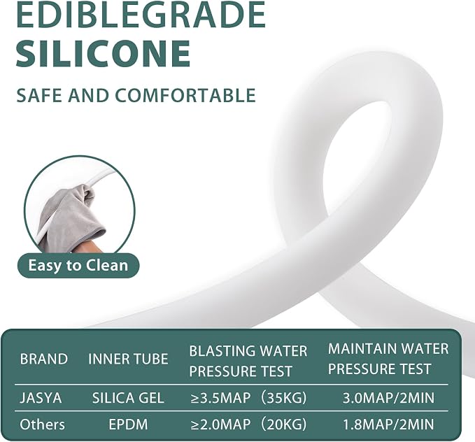 Silicone Shower Hose Extra Long, Explosion Proof Anti Winding Showerhead Hose - Image 4