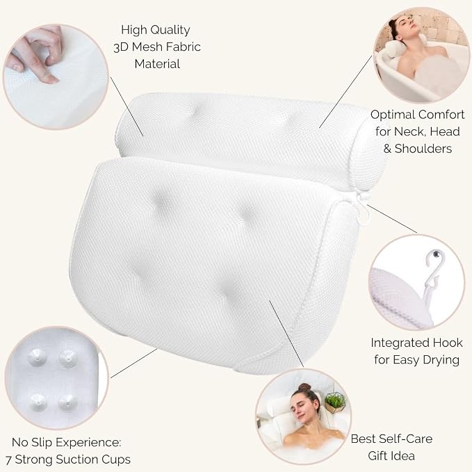 Bath Pillow and Bathtub Tray Set - Image 2