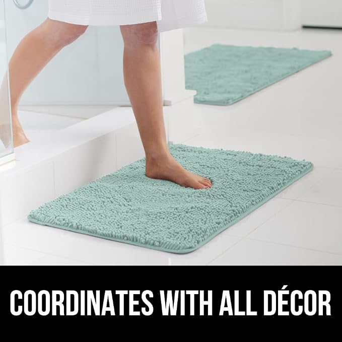 GORILLA GRIP Bath Rug Mat 44x26, Soft Absorbent Chenille, Quick Dry Microfiber - Image 9
