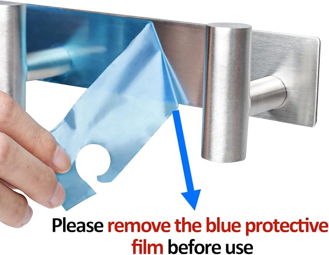 HUFEEOH T-Shaped Stainless Steel Coat Rack Wall Mount - Image 4