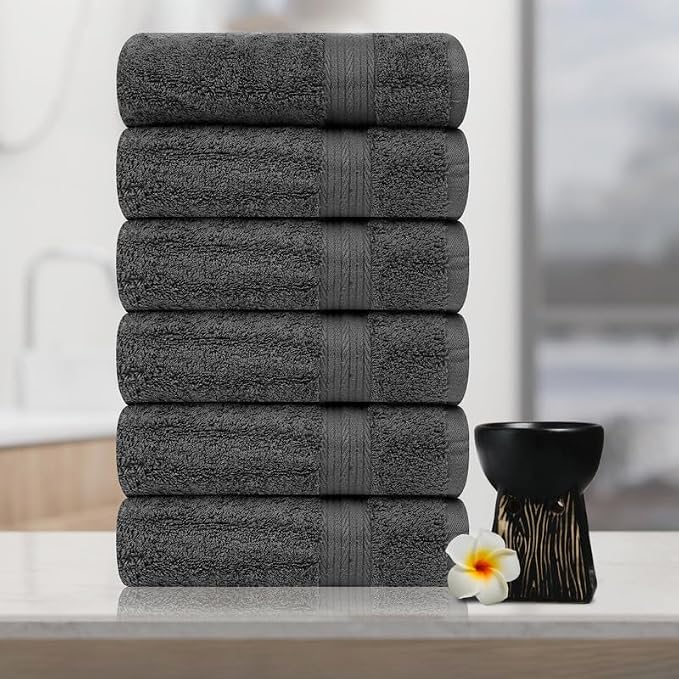 Ample Decor Hand Towels for Bathroom 18 X 28 Inch 600 GSM 100% Cotton, Soft - Image 2