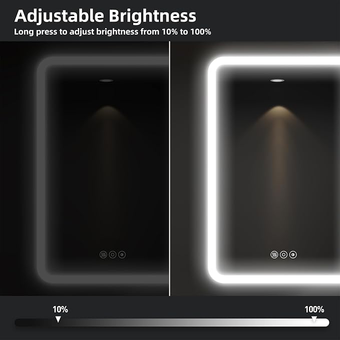 Medicine Cabinet with LED Lights and Mirror, 36 x 32 Inch Surface or Recessed - Image 5