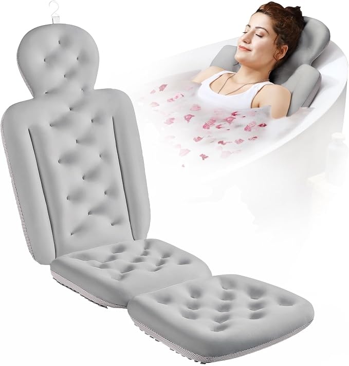 Full Body Bath Pillow for Bathtub, Thick Bathtub Cushion by VOXOR