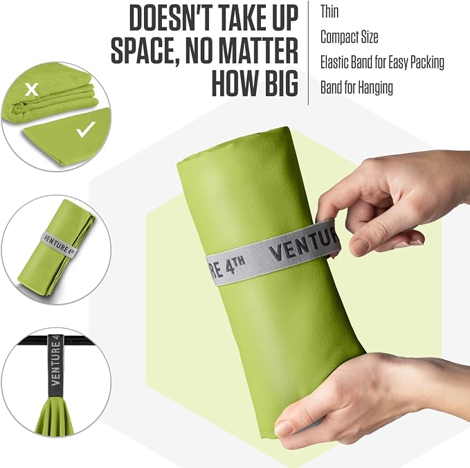 VENTURE 4TH Quick Dry Towel. Microfiber Travel Towel Ideal - Image 5