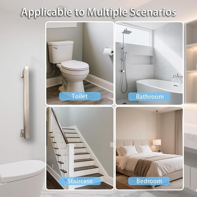 Handicap Grab Bars, Octagon 2 Pack 18 Inch Shower Grab Bar - Image 6