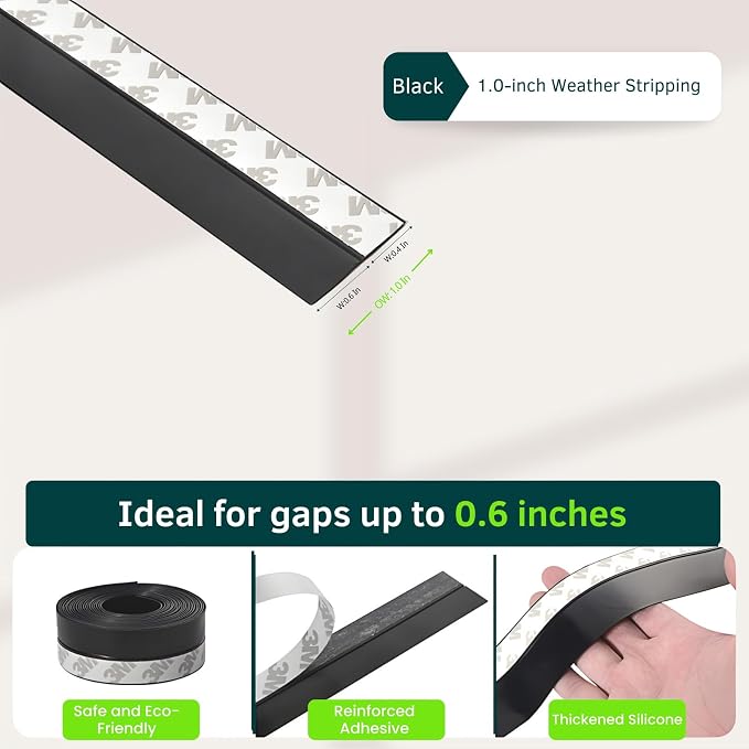 Door Weather Stripping Seal Strip, Door Draft Stopper - Image 3