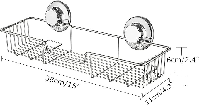 SANNO Suction Cup Shower Caddy Bathroom Caddies Storage Combo Organizer - Image 7