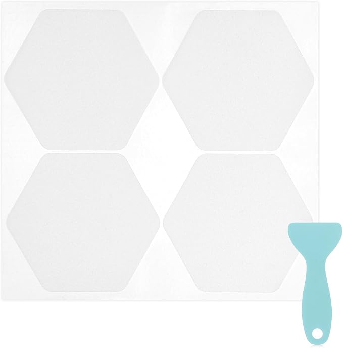 S&X 24 Pcs Anti Slip Shower Stickers, Oversized Non Slip Bathtub Stickers by SXProducts