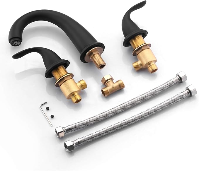 sumerain Matte Black Roman Tub Faucet - Image 7