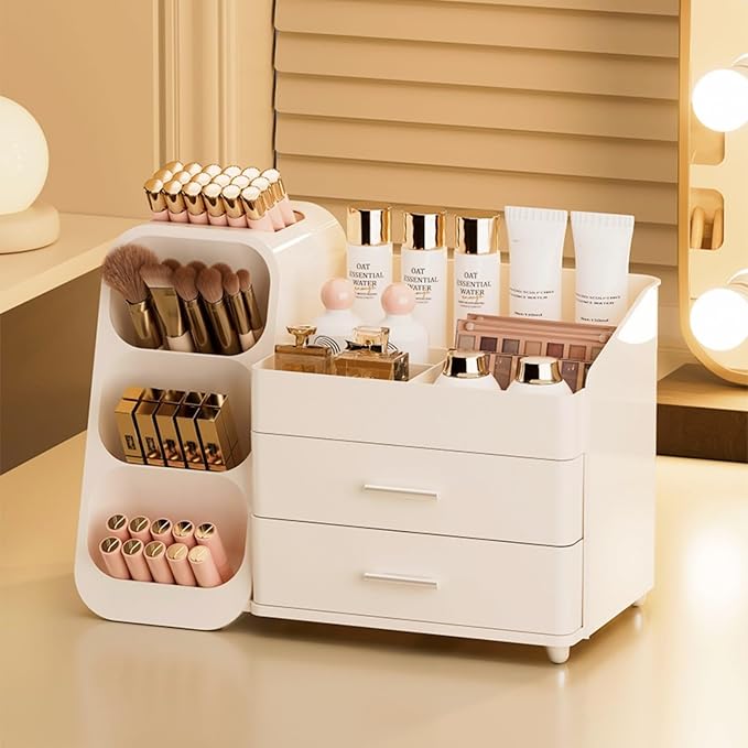 Makeup Organizer with Drawers for Vanity, Spacious Cosmetic Display Case - Image 3