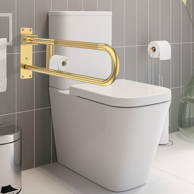Toilet Grab Bar 30.3 Inch, YuanDe Flip Up Grab Bar - Image 4