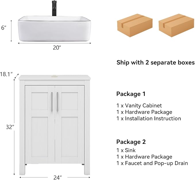 YOURLITE 24" Bathroom Vanity - Image 3