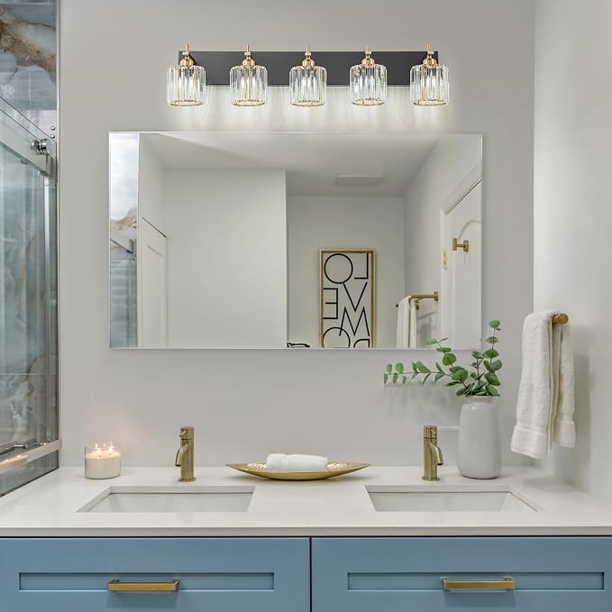 Modern Crystal Bathroom Vanity Lights, Crystal Wall Lighting - Image 2