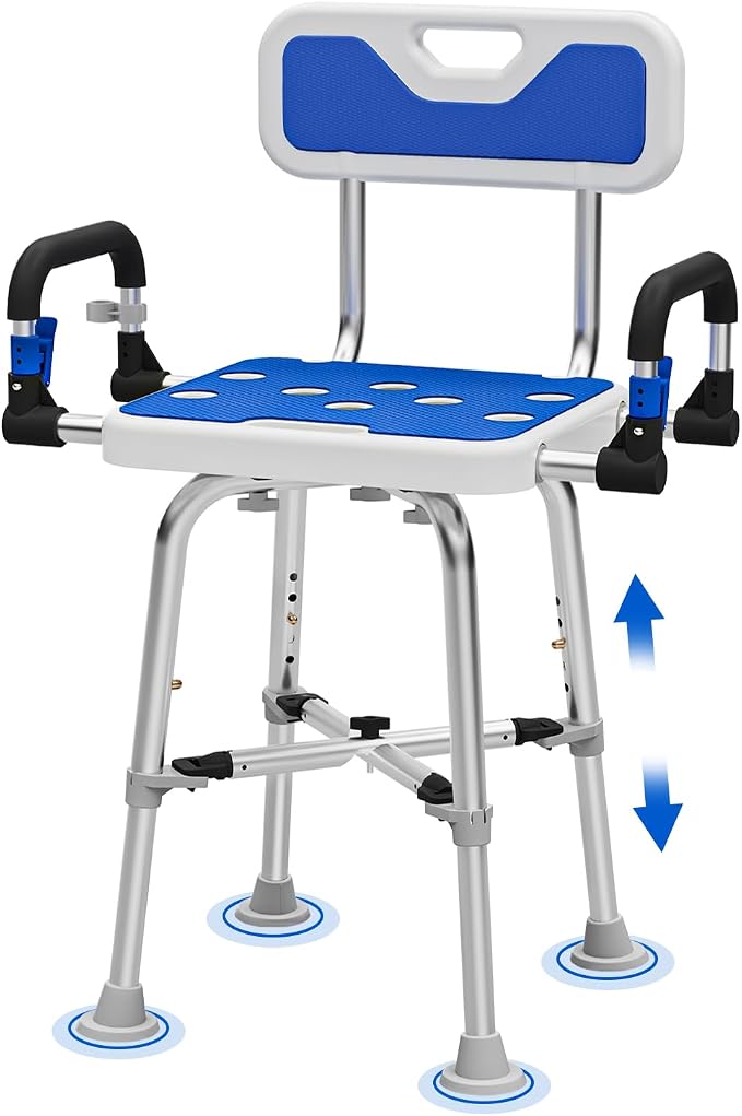 Shower Chair with Arms and Back by Unknown